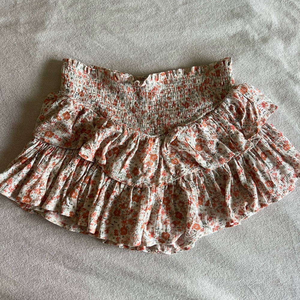 Ultra Flirt Pink and White Ruffled Mini Skort